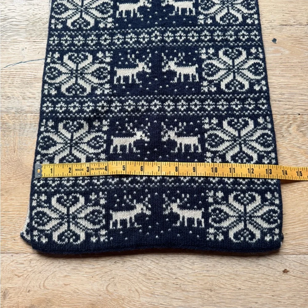 FAIR ISLE CHUNKY knitted reversible large scarf STUNNING!mint cond price firm